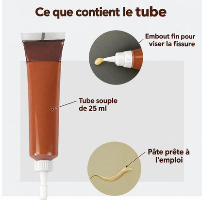Le tube souple de 25 ml avec son embout fin et la pâte prête à l'emploi