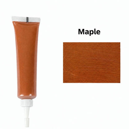 Wood filler tube, Maple shade, with its colour swatch